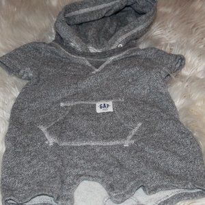 GAP GREY SWEAT ROMPER SHORTS